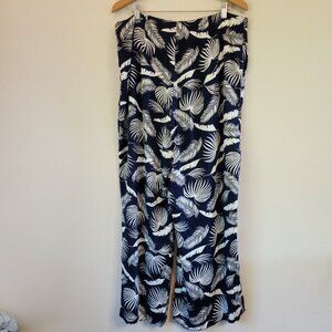 Boden Padstow Trouser Wide Leg Pant Feather Women 14US Zip Pleated Casual